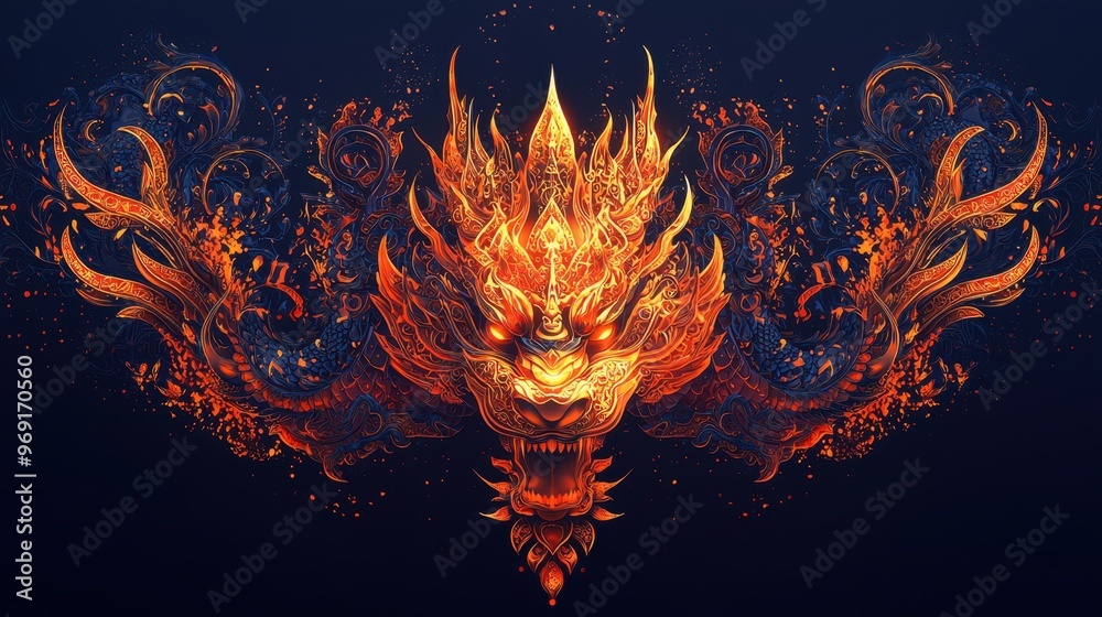 Regal Thai Crest Symmetry in Modern Geometric Design Regal Thai Crest Symmetry in Modern Geometric Design
