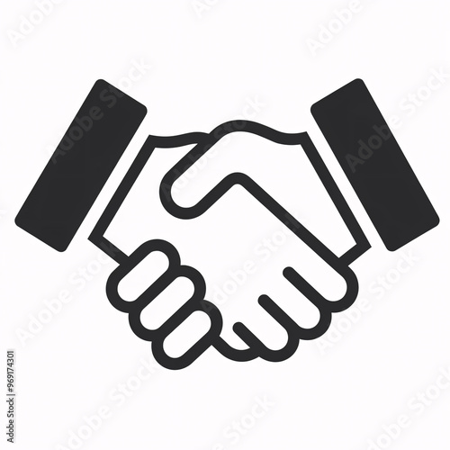 handshake icon vector illustration