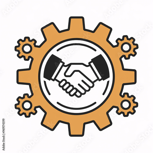 gear icon on round button