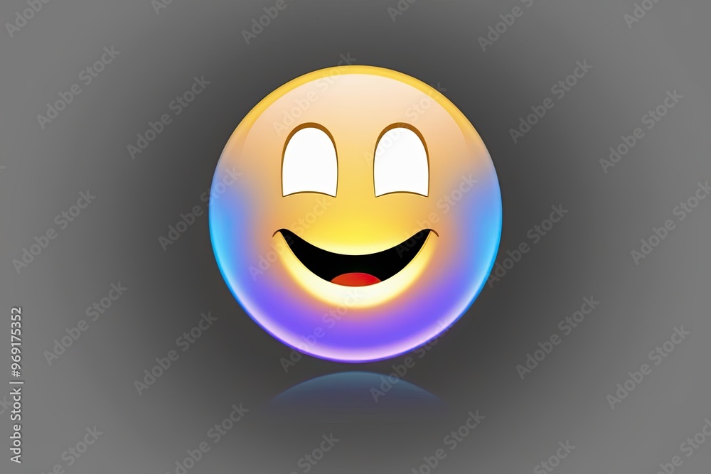 Joyful Radiant Emoji Lively Glowing Face Icon Joyful Radiant Emoji Lively Glowing Face Icon