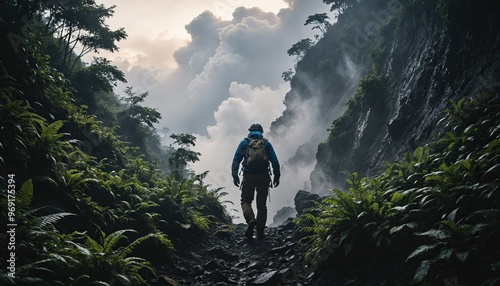 Cloud Forest Lost in Cloudy Summer: The Pioneer's Journey Enveloped in Landslide