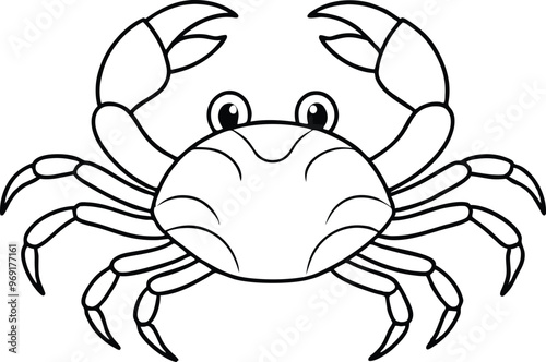 line art of a crab 