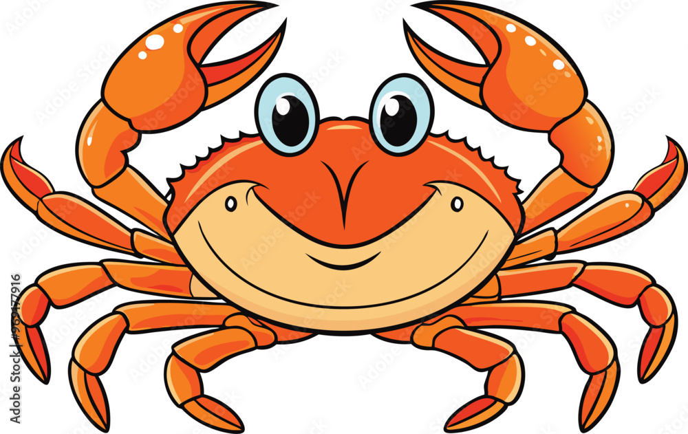 Fototapeta premium line art of a crab 