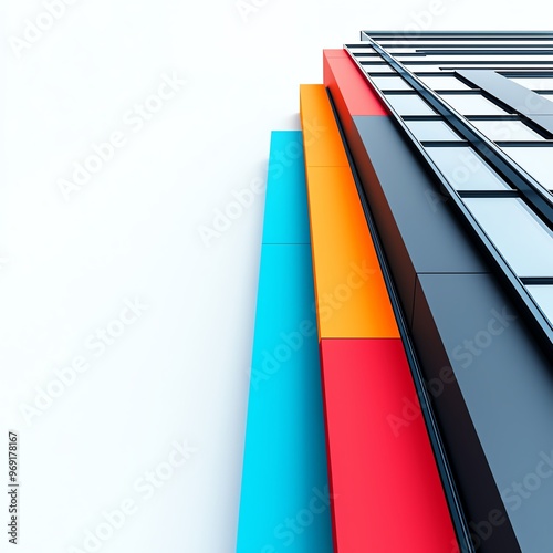 Wallpaper Mural A modern visual icon, sharp angles, bold colors, isolated on white background Torontodigital.ca
