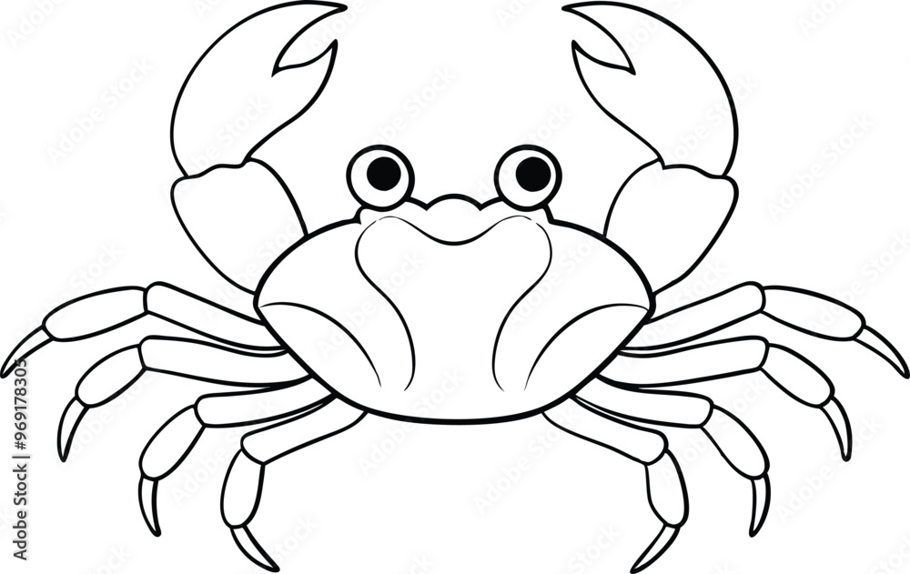 line art of a crab line art of a crab