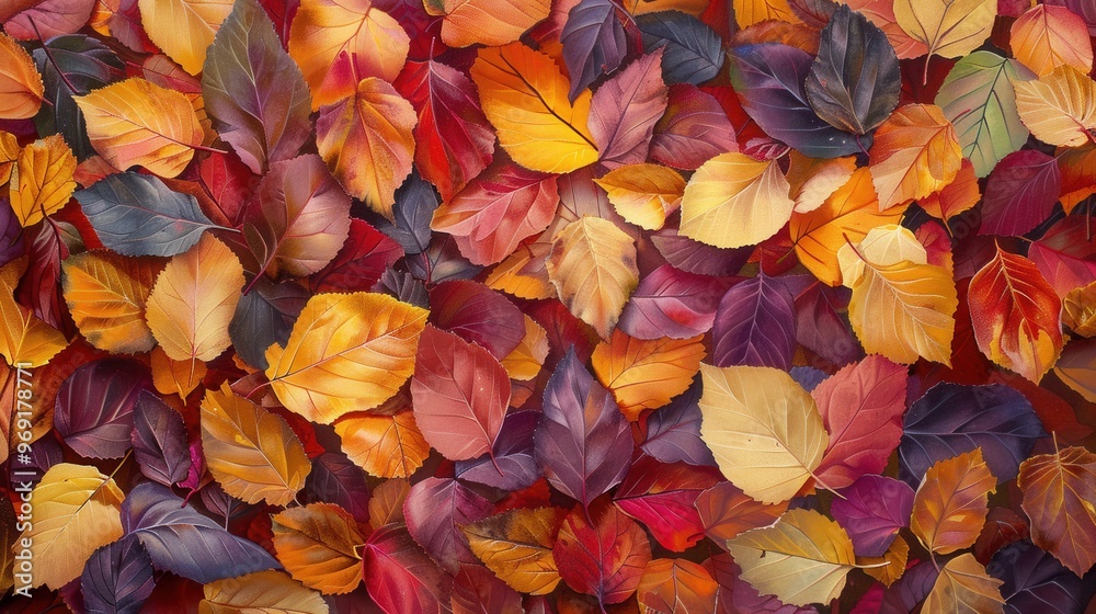 The Vibrant Colors of Autumn Leaves in a Seasonal Landscape The Vibrant Colors of Autumn Leaves in a Seasonal Landscape