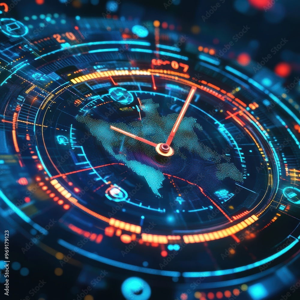Global Timekeeper - Digital Clock and World Map Global Timekeeper - Digital Clock and World Map