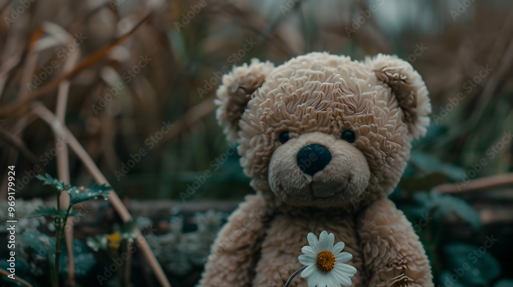 Teddy Bear Holding Flower Teddy Bear Holding Flower