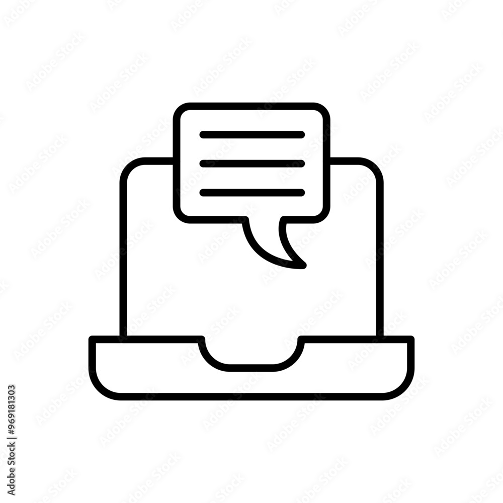 Online chat outline icons, minimalist vector illustration ,simple transparent graphic element .Isolated on white background Online chat outline icons, minimalist vector illustration ,simple transparent graphic element .Isolated on white background