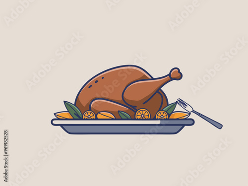 roasted turkey on a plate