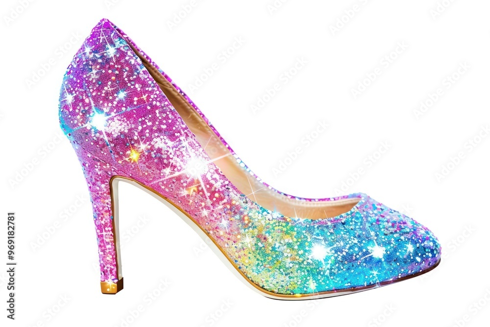 Obraz premium Glitter high heel flat sticker clothing footwear apparel.