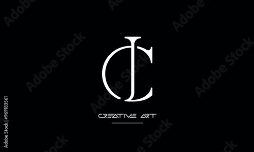 JC, CJ, J, C abstract letters logo monogram