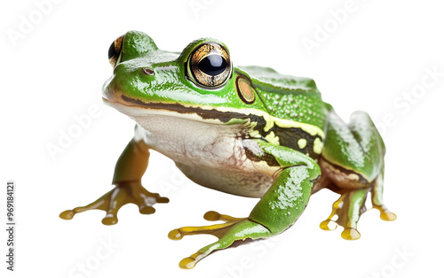 Green Tree Frog on white background,png photo