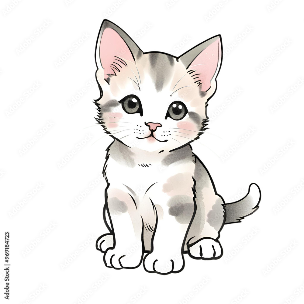 The kitten is so cute. The kitten is so cute.