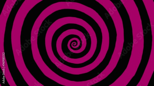 black and pink magenta purple spiral animation background spinning swirling twirl. other colours option are available on my portfolio