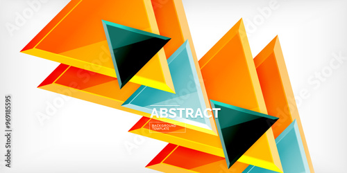 Free Download Triangle glass shapes geometric abstract background. Vector Illustration For Wallpaper, Banner, Background, Card, Book Illustration, landing page - GFXLoad