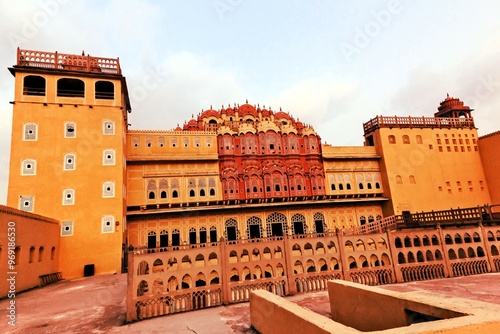 Backside, Hawa Mahal, Jaipur, Rajasthan, India, Asia photo