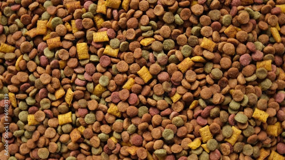Pet Food Texture. Lot of Dry Granules of Crunchy Dog or Cat Food. Rotating Background. Animal Feed Pile. Fodder. Meal for Cats, Dogs. Filling. Daylight. Advertising. Pet Shop, Delivery. Healthy Treat Pet Food Texture. Lot of Dry Granules of Crunchy Dog or Cat Food. Rotating Background. Animal Feed Pile. Fodder. Meal for Cats, Dogs. Filling. Daylight. Advertising. Pet Shop, Delivery. Healthy Treat