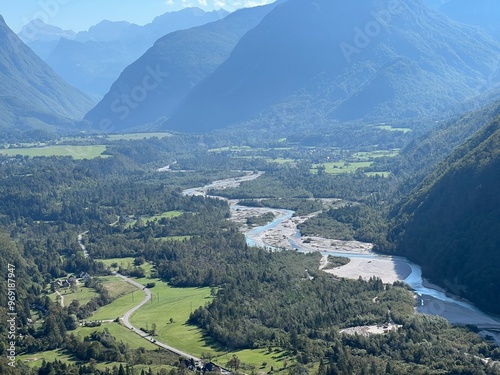 Soca River Valley (Bovec, Slovenia) - Soca Flusstal (Slowenien) - Valle del Fiume Soča - Dolina reke Soče ili dolina rijeke Soče (Slovenija) photo