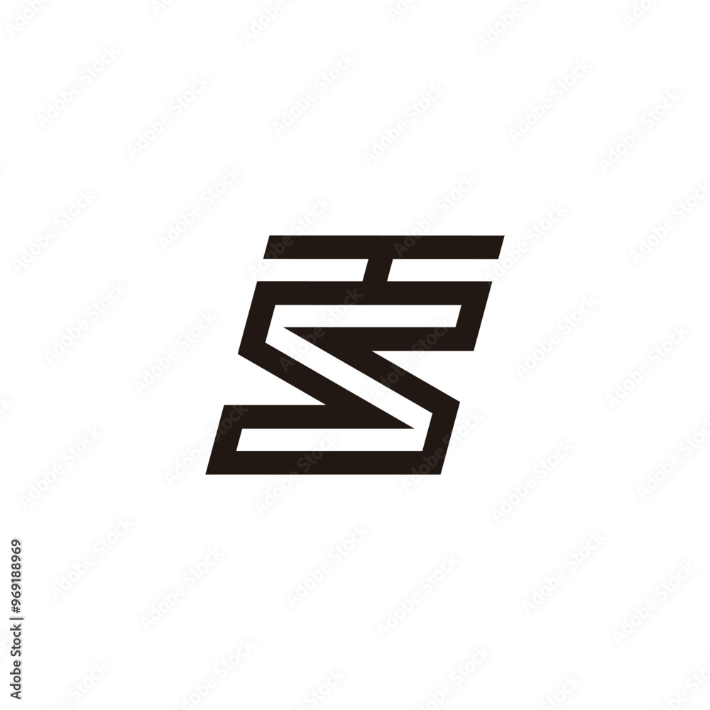 letter ts stripes linear simple logo vector letter ts stripes linear simple logo vector