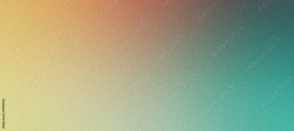 Obraz premium Orange to teal gradient abstract background with a grainy texture