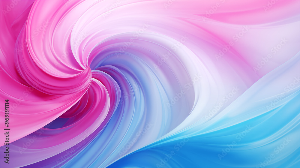 Obraz premium Blue and pink water spirals interspersed.