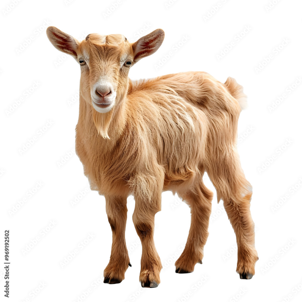 Fototapeta premium goat cut out transparent isolated on white background, PNG image