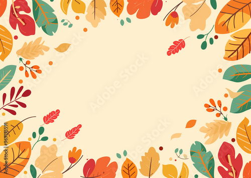 Thanksgiving background: Autumn leaves stock illustration.