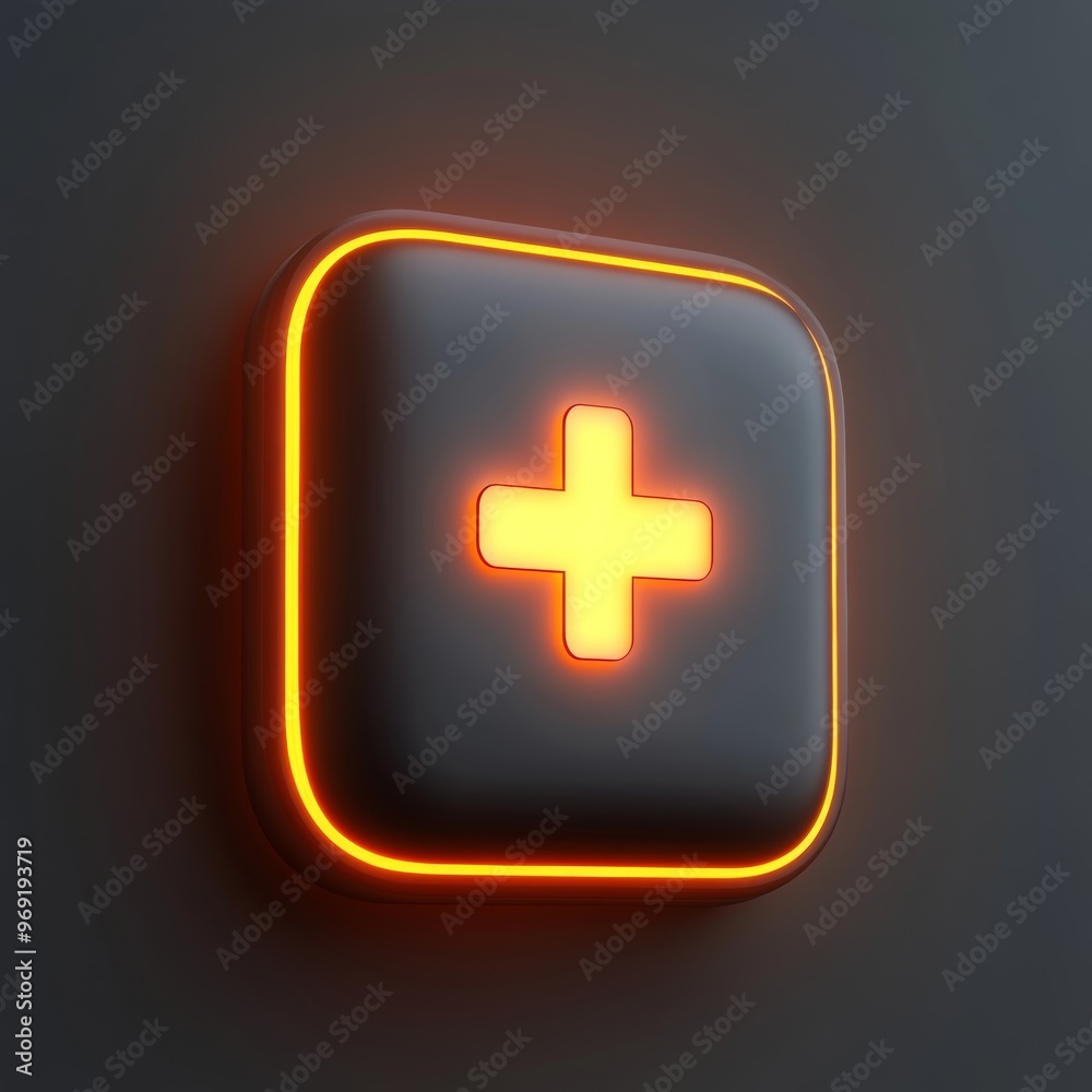 Obraz premium Neon Plus Sign