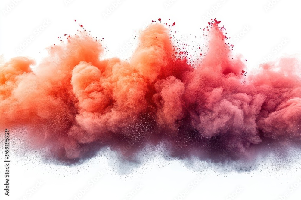 explosive burst of vibrant powder colors frozen in midair billowing clouds of pigment creating abstract forms particles suspended against stark white background explosive burst of vibrant powder colors frozen in midair billowing clouds of pigment creating abstract forms particles suspended against stark white background