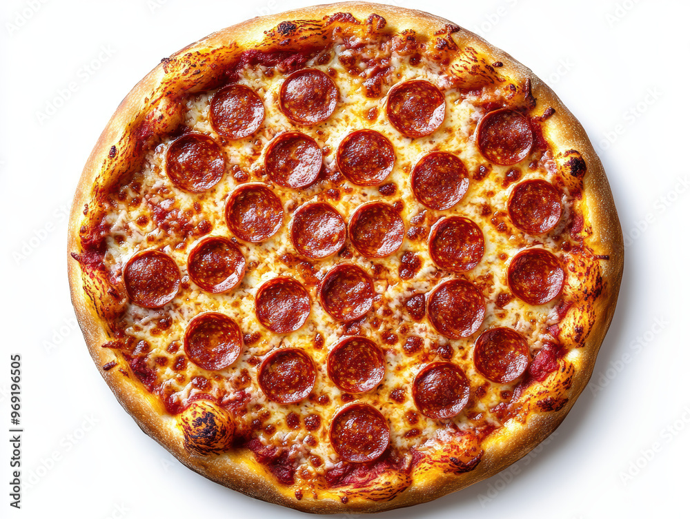 Delicious classic pepperoni pizza with extra cheese, perfect for sharing! Delicious classic pepperoni pizza with extra cheese, perfect for sharing!