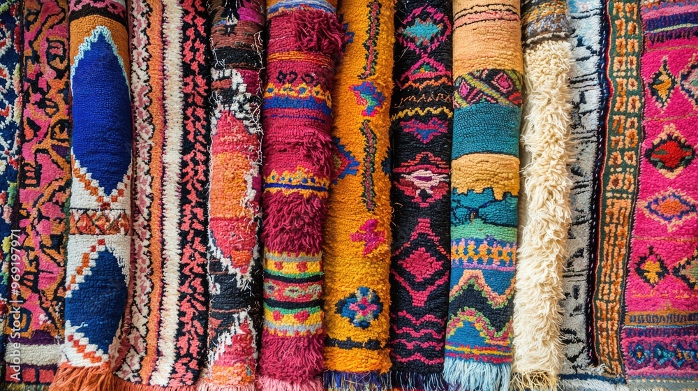 Vibrant Berber kilim rug patterns from Morocco Vibrant Berber kilim rug patterns from Morocco