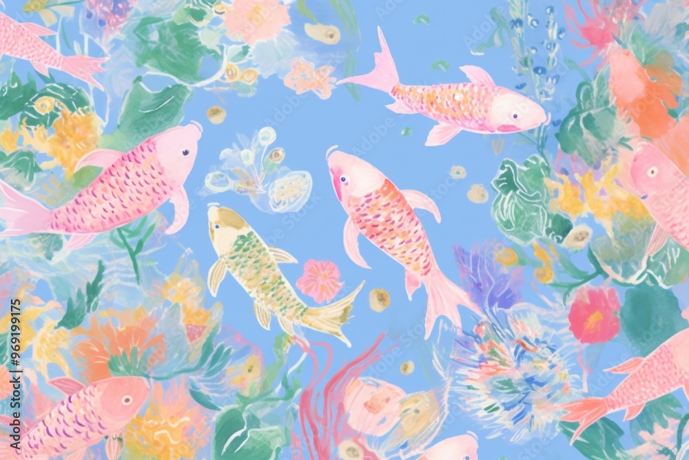 Koi fishs outdoors pattern animal. Koi fishs outdoors pattern animal.