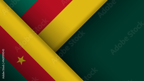 Edge background Cameroon graphic and label.