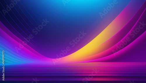 abstract colorful shape, minimalist background design, 3d rendering and pattern with copy space photo