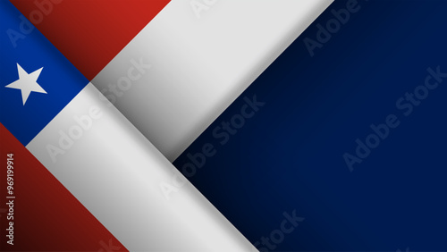 Edge background Chile graphic and label.