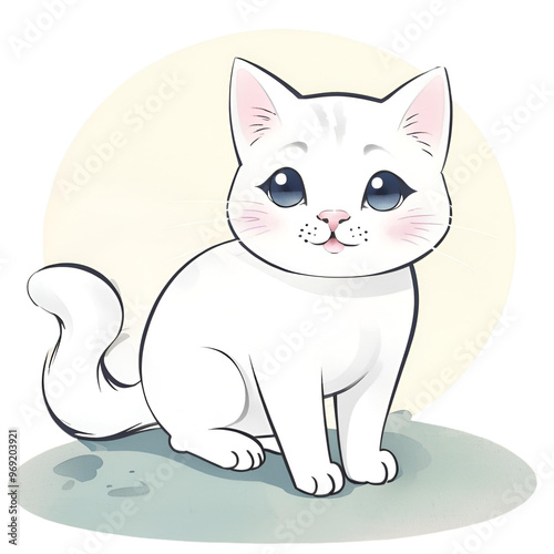 Cute white cat