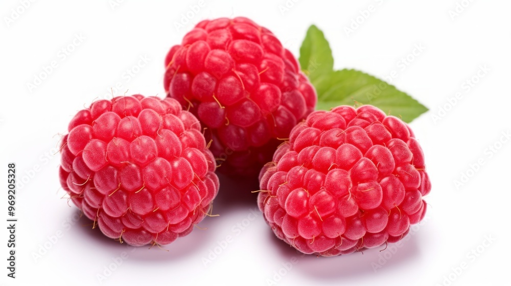 fresh and ripe raspberries on light white background close up. Neural network ai generated art fresh and ripe raspberries on light white background close up. Neural network ai generated art