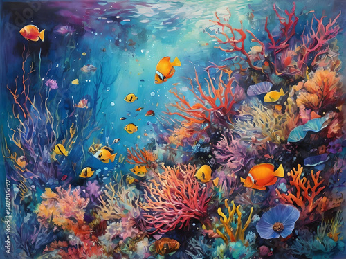 Ocean’s Kaleidoscope: The Dance of the Coral Kingdom