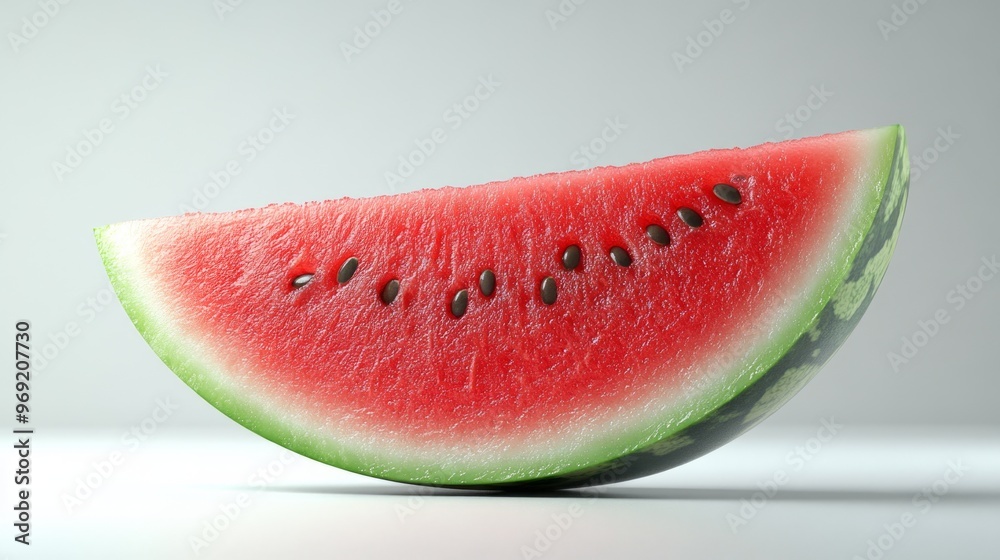 Watermelon Slice on a White Background Watermelon Slice on a White Background