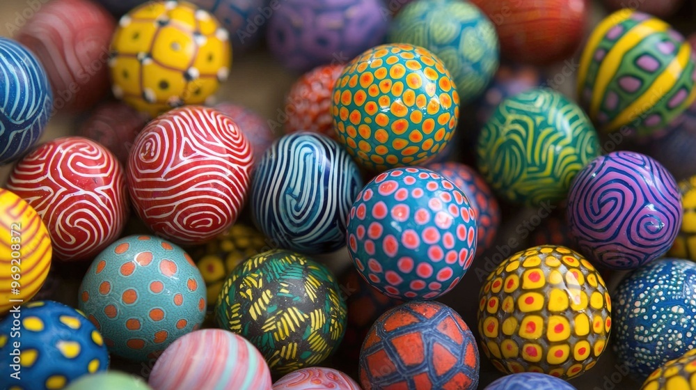 Vibrant Krobo glass bead patterns from Ghana Vibrant Krobo glass bead patterns from Ghana