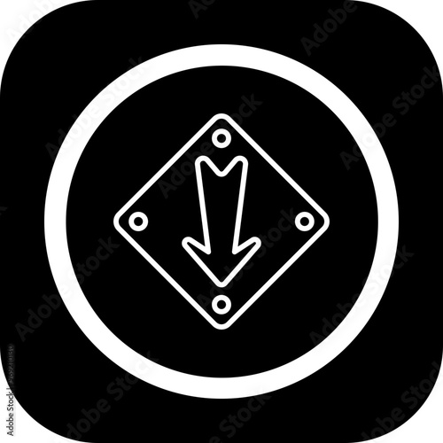 Down Arrow Vector Icon Design
