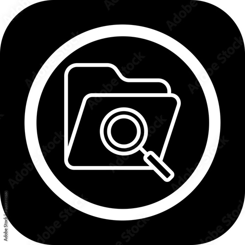 Folder Search Vector Icon Design
