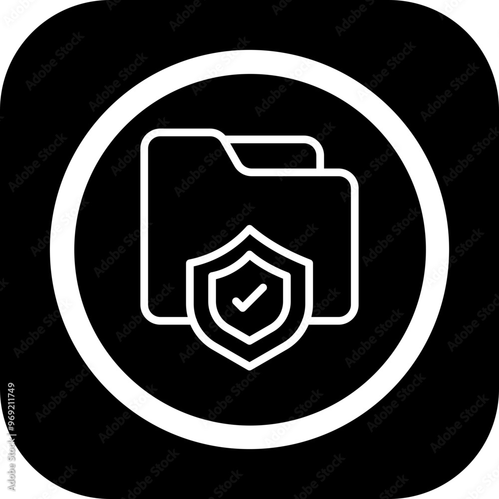 Protected Folder Vector Icon Design Protected Folder Vector Icon Design