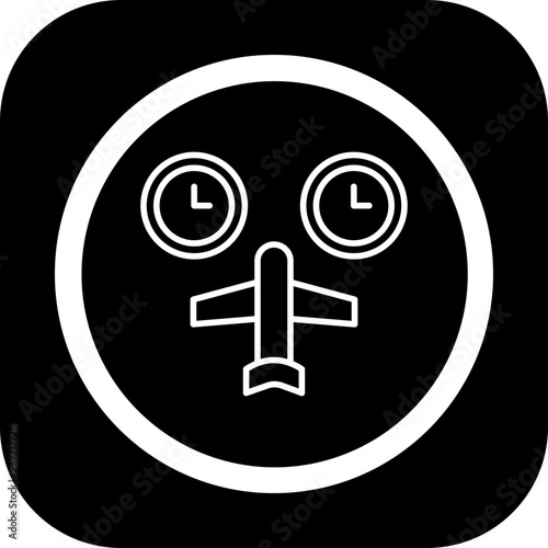 Jet Lag Vector Icon Design