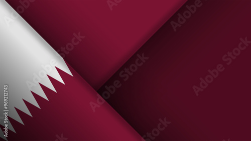Edge background Qatar graphic and label.