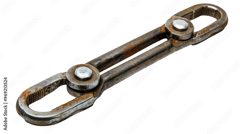 Rusty Metal Tool with Two Loops Rusty Metal Tool with Two Loops
