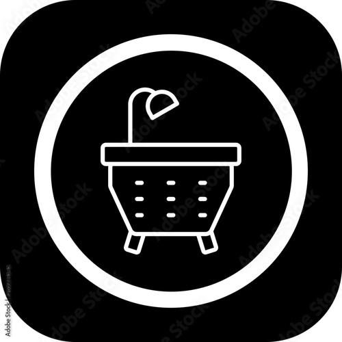 Bathtub Vector Icon Design