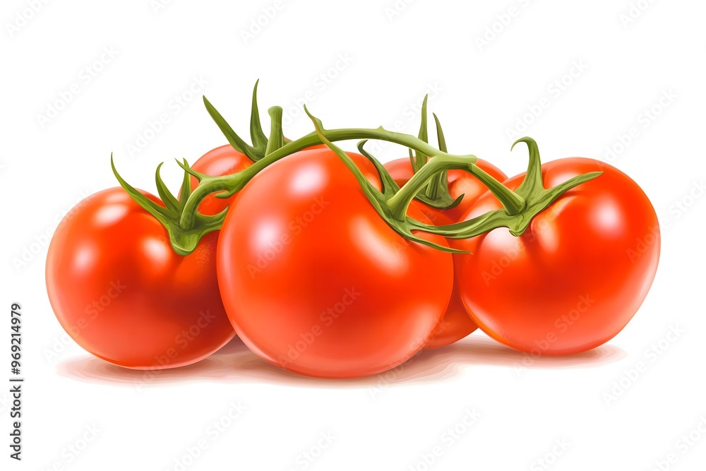Fresh red tomatoes on a white background. Fresh red tomatoes on a white background.