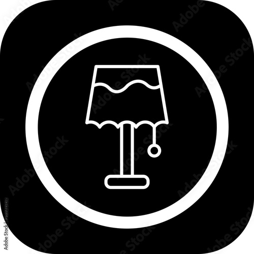 Floor Lamp Vector Icon Design